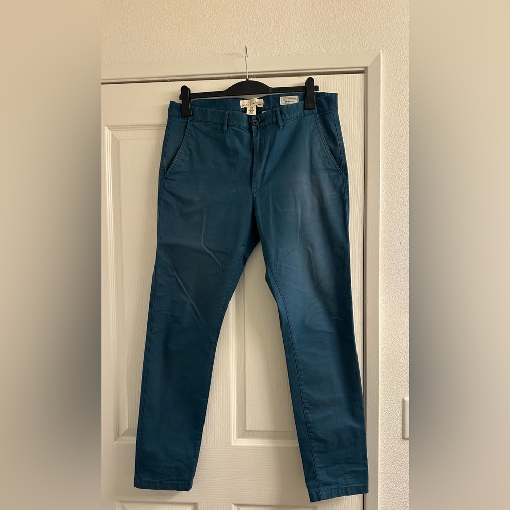 H&M Teal Chinos for Men